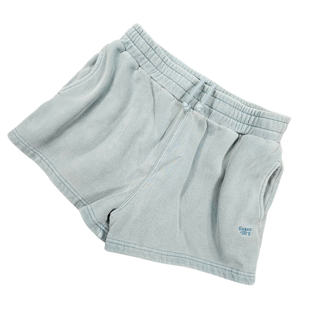 Superdry Women's Sage Green High Rise Sweat Shorts‎ Size 8 EU 40 Adventurewear
